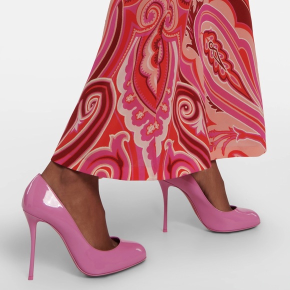 Christian Louboutin Pink Dolly Patent Leather Pumps Size 39 Barbie - Picture 2 of 12